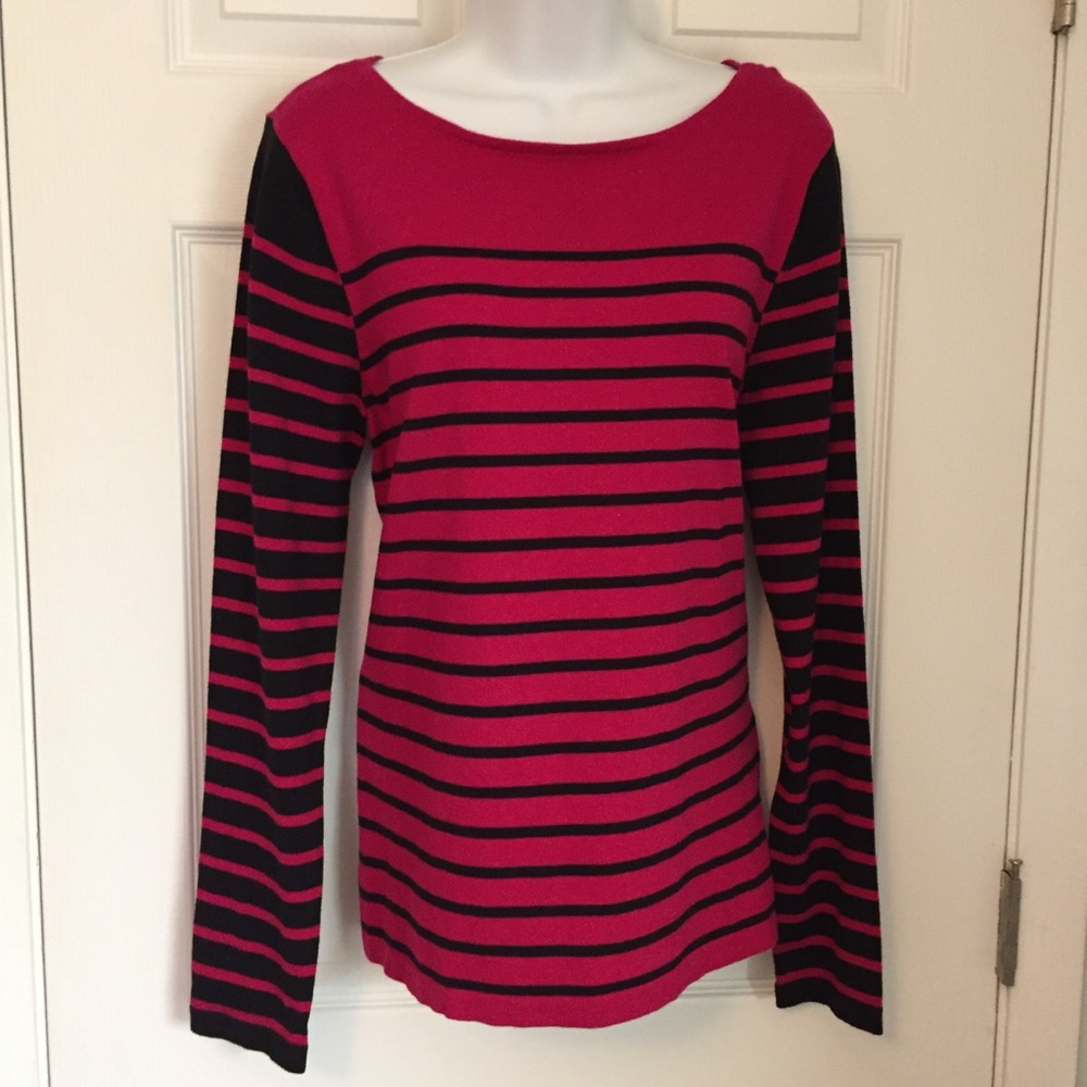 Jones New York sport petite striped sweater PL